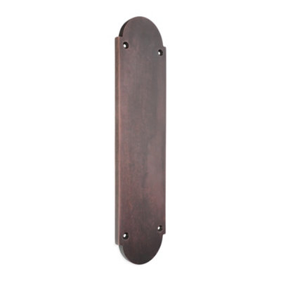 B&Q -  Victorian Finger PlateHalf Round 300mm Aged Bronze