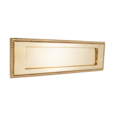 B&Q -  Georgian Letter Plate 250mm Polished Brass