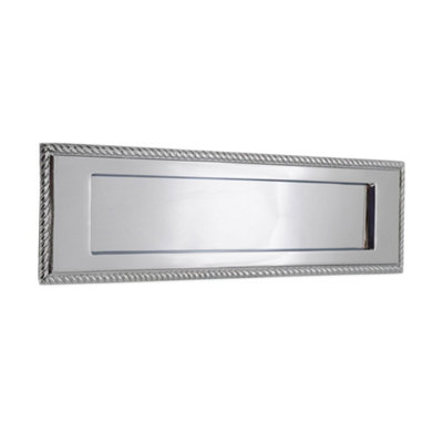 Spira Brass Georgian Letter Plate 250Mm Polished Chrome