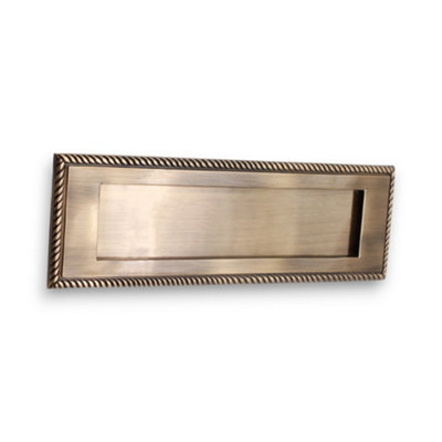 Spira Brass Georgian Letter Plate 250mm Antique Brass from B&Q