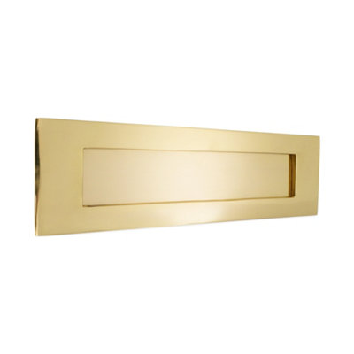 B&Q -  Victorian Letter Plate 250mm Polished Brass