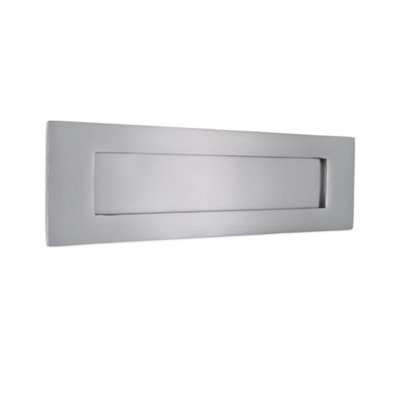 B&Q -  Victorian Letter Plate 250mm Satin Chrome