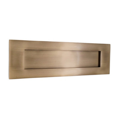 Spira Brass Victorian Letter Plate 250mm Antique Brass from B&Q