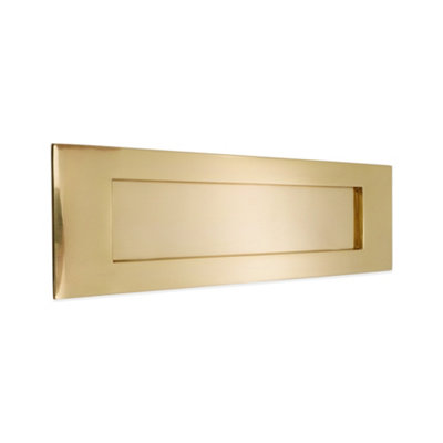 B&Q -  Victorian Letter Plate 300mm Polished Brass