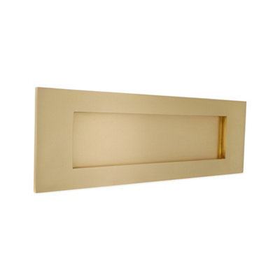 B&Q -  Victorian Letter Plate 300mm Satin Brass