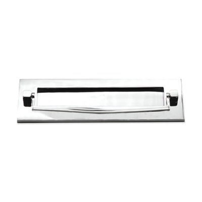 Spira Brass Victorian Knocker Postal Plate 250mm Polished Chrome from B&Q