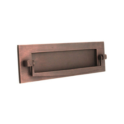 B&Q -  Victorian Postal Knocker Letter Plate 250mm Aged Bronze