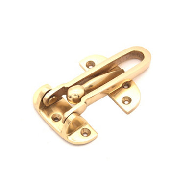 B&Q -  Brass Door Guard 105mm Polished Brass