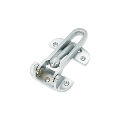 B&Q -  Brass Door Guard 105mm Satin Chrome