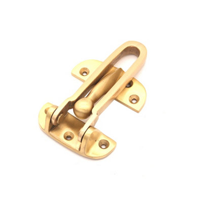 B&Q -  Brass Door Guard 105mm Satin Brass