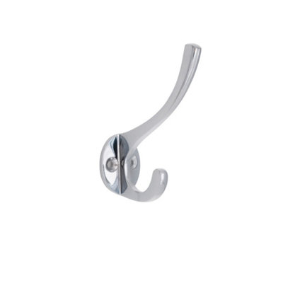 Spira Brass Victorian Coat Hook 87mm Polished Chrome from B&Q