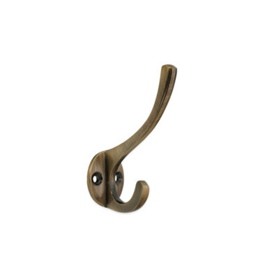 B&Q -  Brass Coat Hook87mm Antique