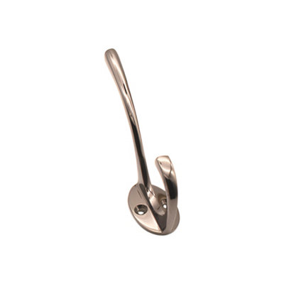 Spira Brass Brass Coat Hook115mm Black Nickel from B&Q