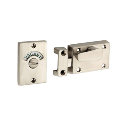 Spira Brass Indicator Bolt LatchSatin Nickel from B&Q