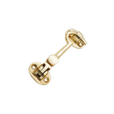 Spira Brass Brass Cabin Hook 3"75mm Polished Brass from B&Q