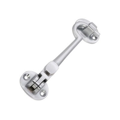 Spira Brass Brass Cabin Hook 4"100mm Satin Chrome from B&Q