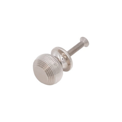 Spira Brass Beehive Small 30mm Cupboard Knob Polished Nickel from B&Q