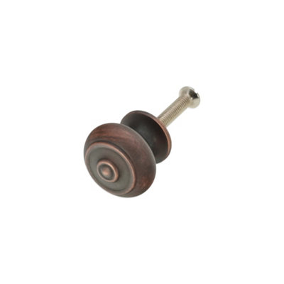Spira Brass Bloxwich Small 30mm Cupboard Knob Aged Bronze from B&Q
