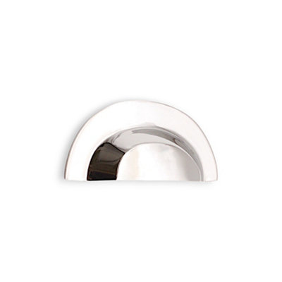 Spira Brass Slim Cup Handle Large - Polished Nickel - Silver - Image 4