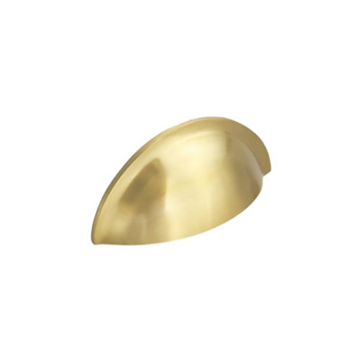 Spira Brass Slim Cup Handle - Small Satin Brass Gold - 85mm Length - Image 4