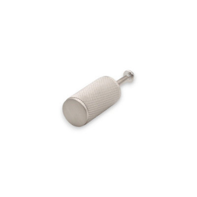 B&Q -  Knurled Cylinder Cupboard Pull Satin Silver