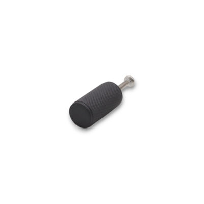 B&Q -   Knurled Cylinder Cupboard Pull Gunmetal Grey