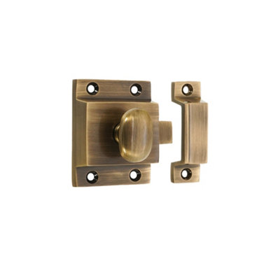 Cupboard Catch - Size: 5.5 X 3.7 X 4.1Cm - Wilko Antique Brass Spira Brass - Image 4