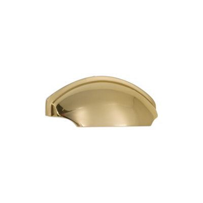 B&Q -  Tulip Drawer Cup Pull Polished Brass