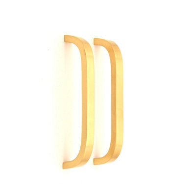 B&Q -  Curve Bar Cabinet Handle Satin Brass Medium