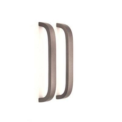 B&Q -  Curve Bar Cabinet Handle Gunmetal Grey Large