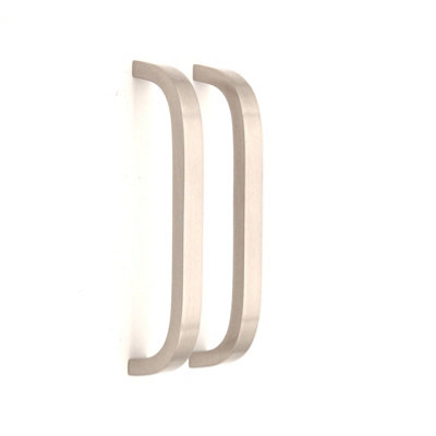 B&Q -  Curve Bar Cabinet Handle Satin Silver Large