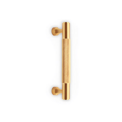 B&Q -  Knurled Bar Handles Small Satin Brass