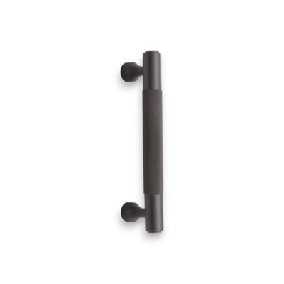 B&Q -  Knurled Bar Handles Small Gunmetal Grey