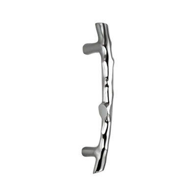 Spira Brass Bamboo Pull Handle 270mm Polished Chrome Silver - Contemporary Design - Solid Brass Construction - Image 4