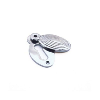 Spira Brass Oval Beehive Escutcheon - Polished Chrome - 55mm Length - Image 4
