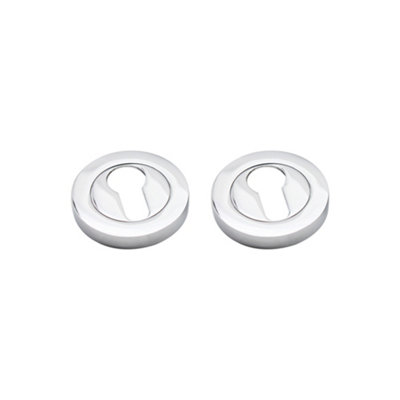 B&Q -  Euro Profile Escutcheon Polished Chrome
