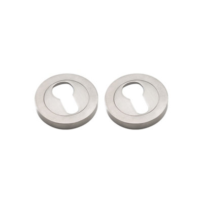 Spira Brass Euro Profile Escutcheon Satin Nickel