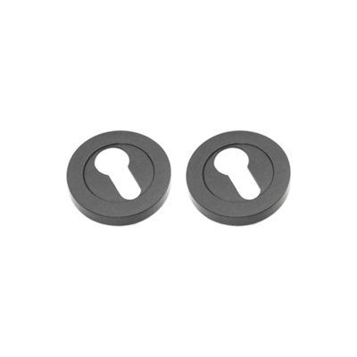 B&Q -  Euro Profile Escutcheon Matt Black