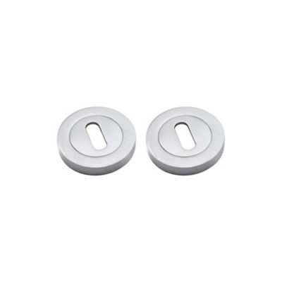 B&Q -  Oval Standard Escutcheon Satin Chrome