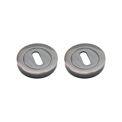 Spira Brass Oval Standard Escutcheon Black Nickel from B&Q