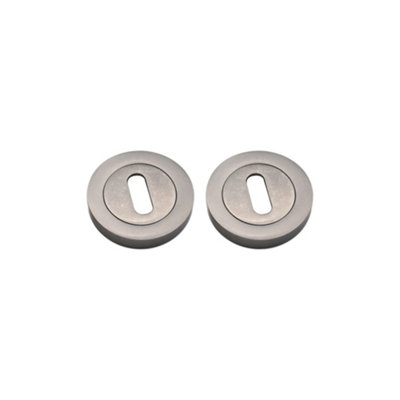 B&Q -  Oval Standard Escutcheon Pewter