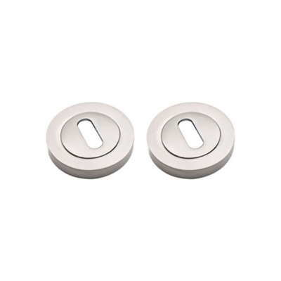 B&Q -  Oval Standard Escutcheon Satin Nickel