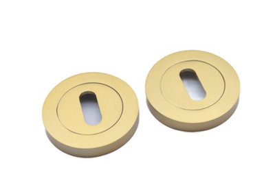 Spira Brass Oval Standard Escutcheon Satin Brass from B&Q