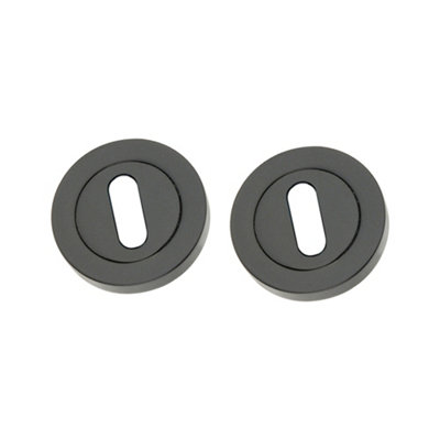 B&Q -  Oval Standard Escutcheon Matt Black
