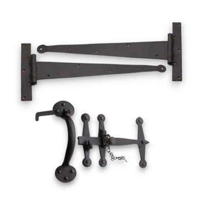 B&Q -  Heavy DutyHandforged Door Hardware Kit Beeswax
