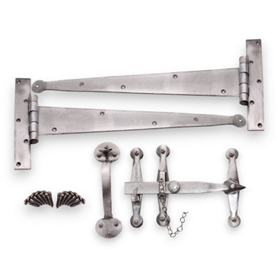 B&Q -  Heavy DutyHandforged Door Hardware Kit Pewter