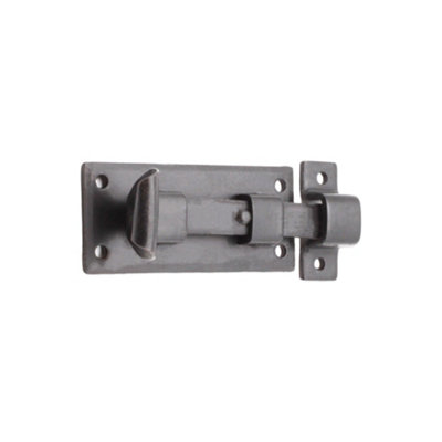 B&Q -  Straight Flush Bolt 4"100mm Beeswax