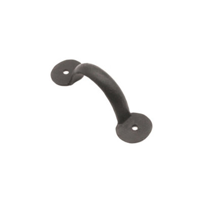 B&Q -  Iron Door Handle Penny End 4"100mm Beeswax
