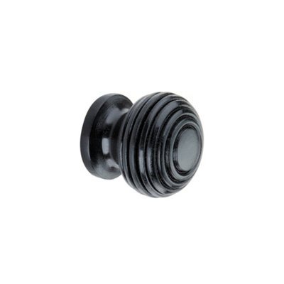 Spira Brass Ebonised Beehive Large Cupboard Knob from B&Q