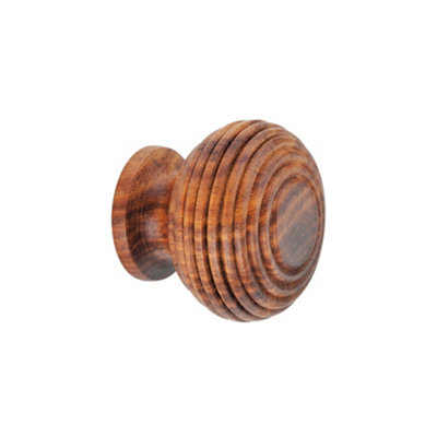 Spira Brass Rosewood Beehive Large Cupboard Knob from B&Q